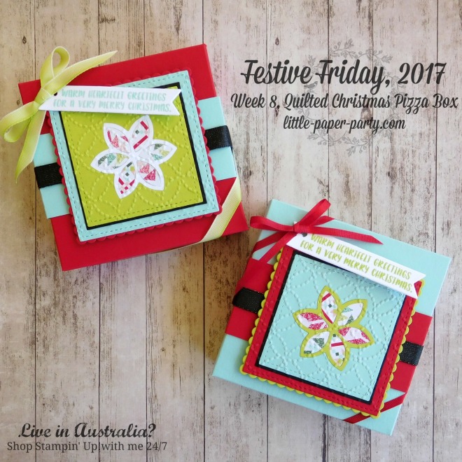 Little Paper Party, Festive Friday 2017, Quilt Builder Framelits, Quilt Top TIEF, Cookie-Cutter Christmas, #1
